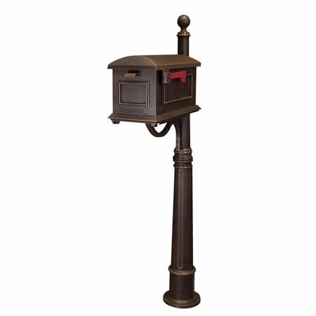 SPECIAL LITE PRODUCTS Traditional Curbside Mailbox with Ashland Mailbox Post Unit - Copper SCT-1010_SPK600-CP